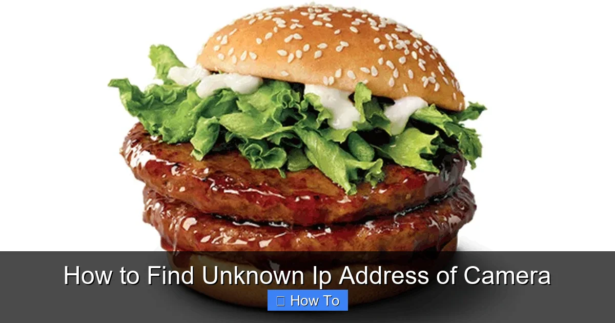 How to Find Unknown Ip Address of Camera
