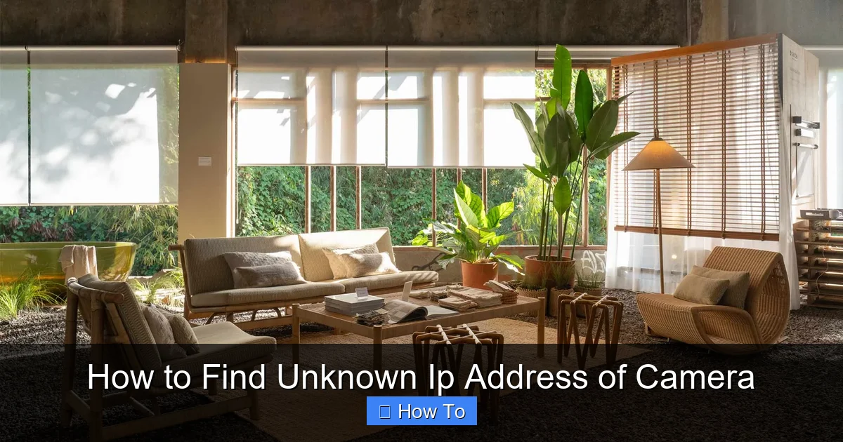 How to Find Unknown Ip Address of Camera