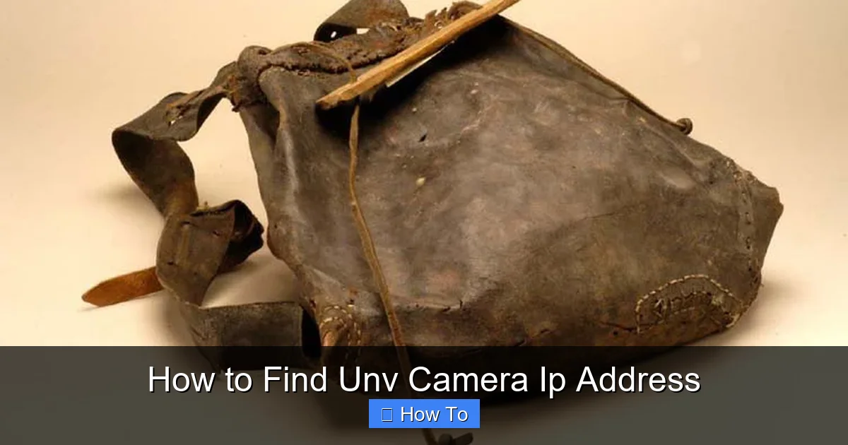 How to Find Unv Camera Ip Address