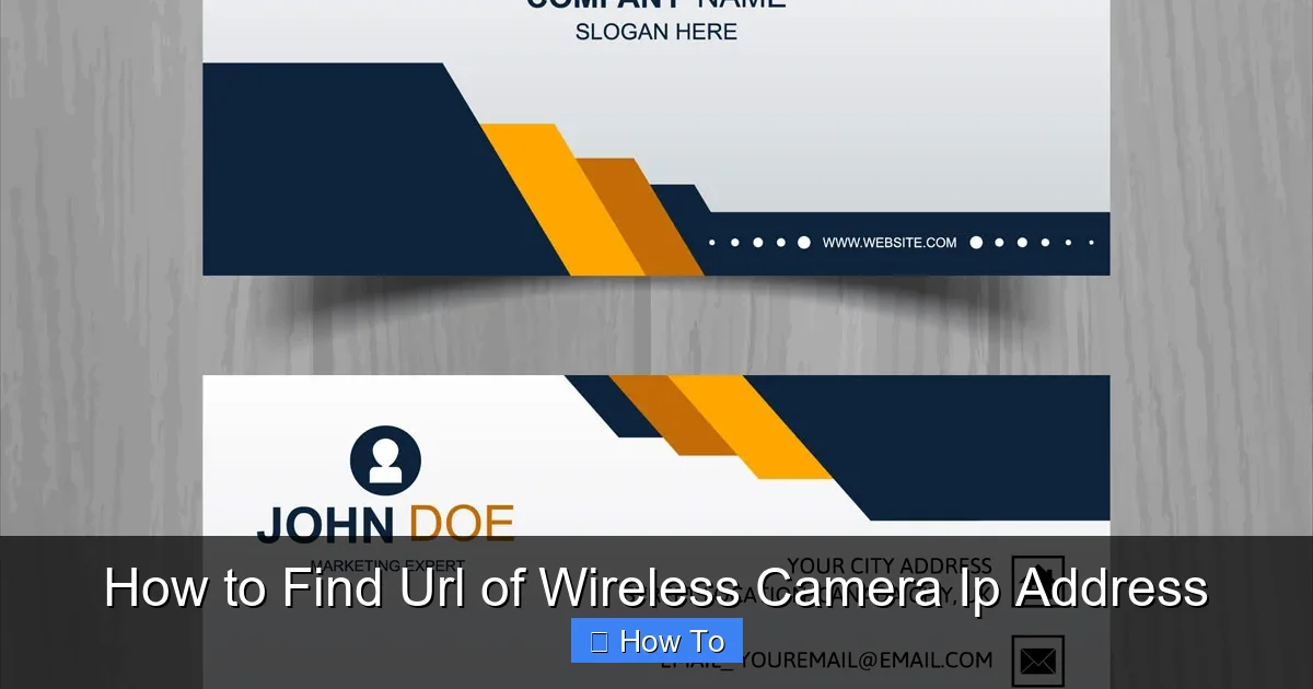 How to Find Url of Wireless Camera Ip Address