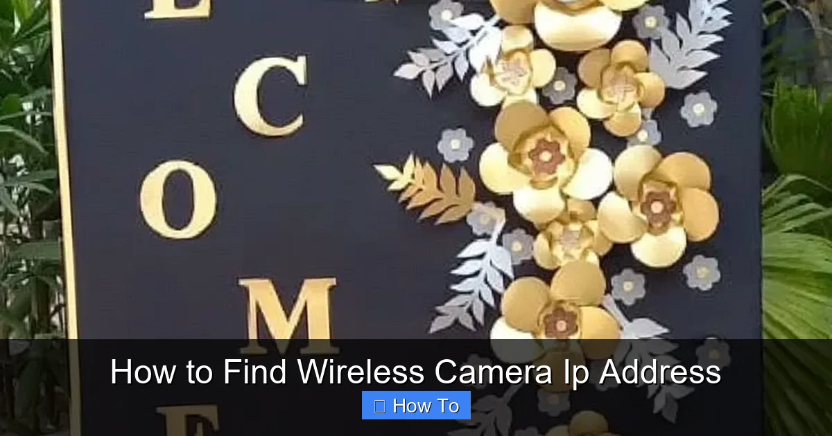 How to Find Wireless Camera Ip Address