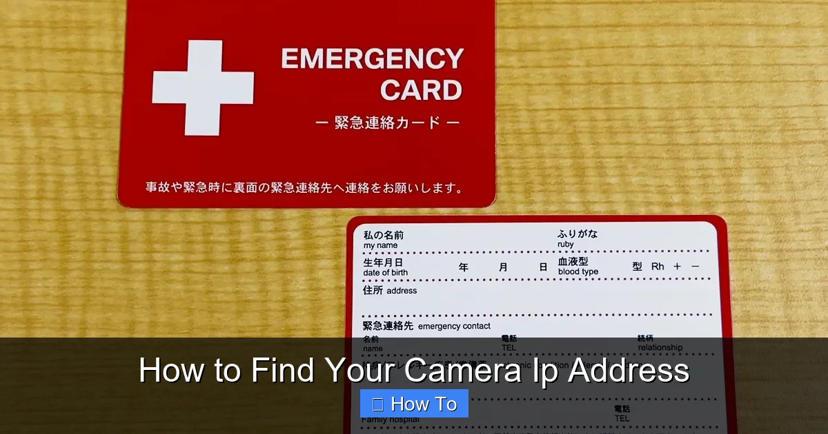 How to Find Your Camera Ip Address