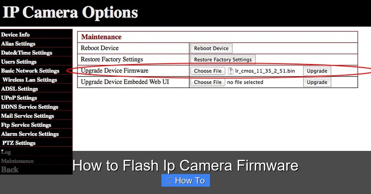 How to Flash Ip Camera Firmware