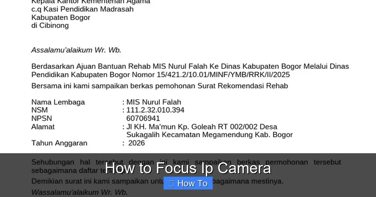 How to Focus Ip Camera