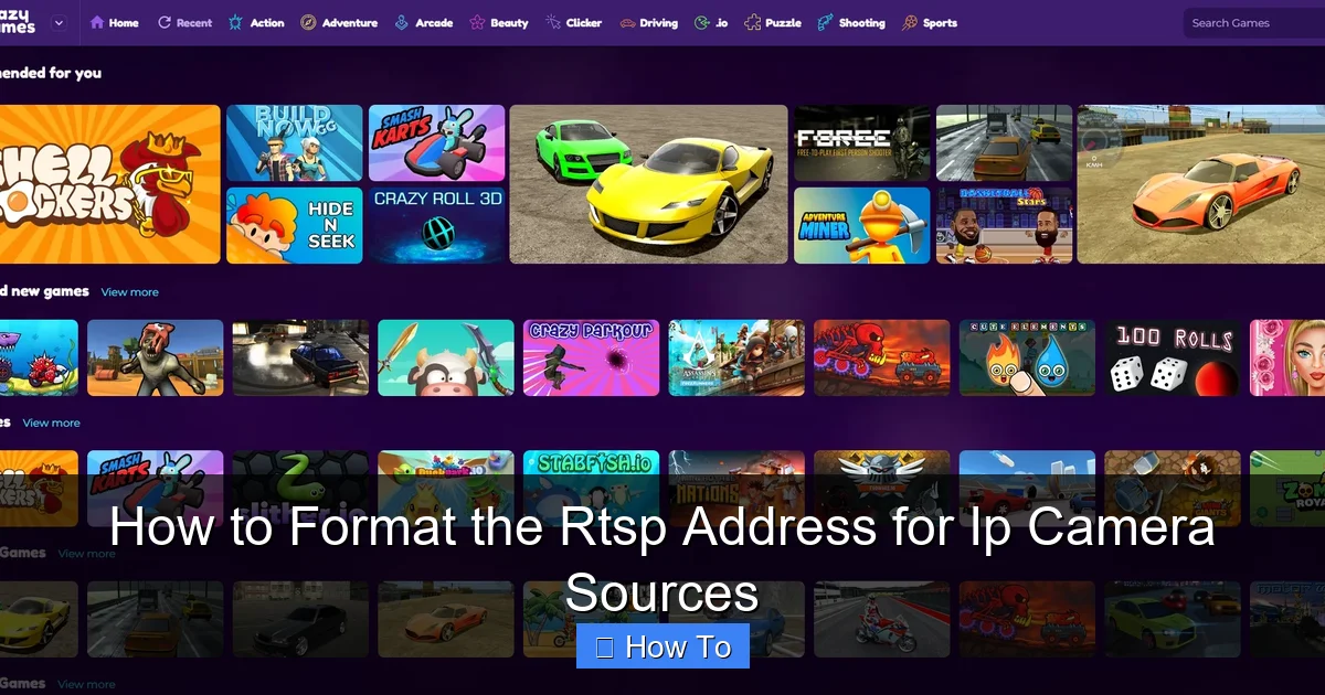 How to Format the Rtsp Address for Ip Camera Sources