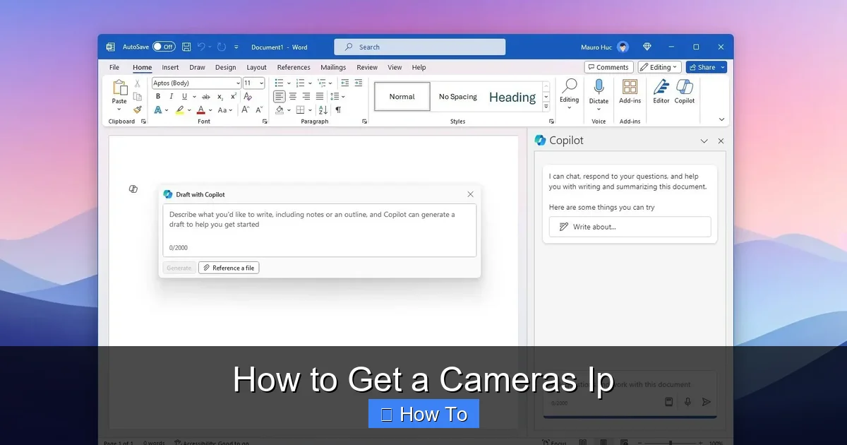 How to Get a Cameras Ip