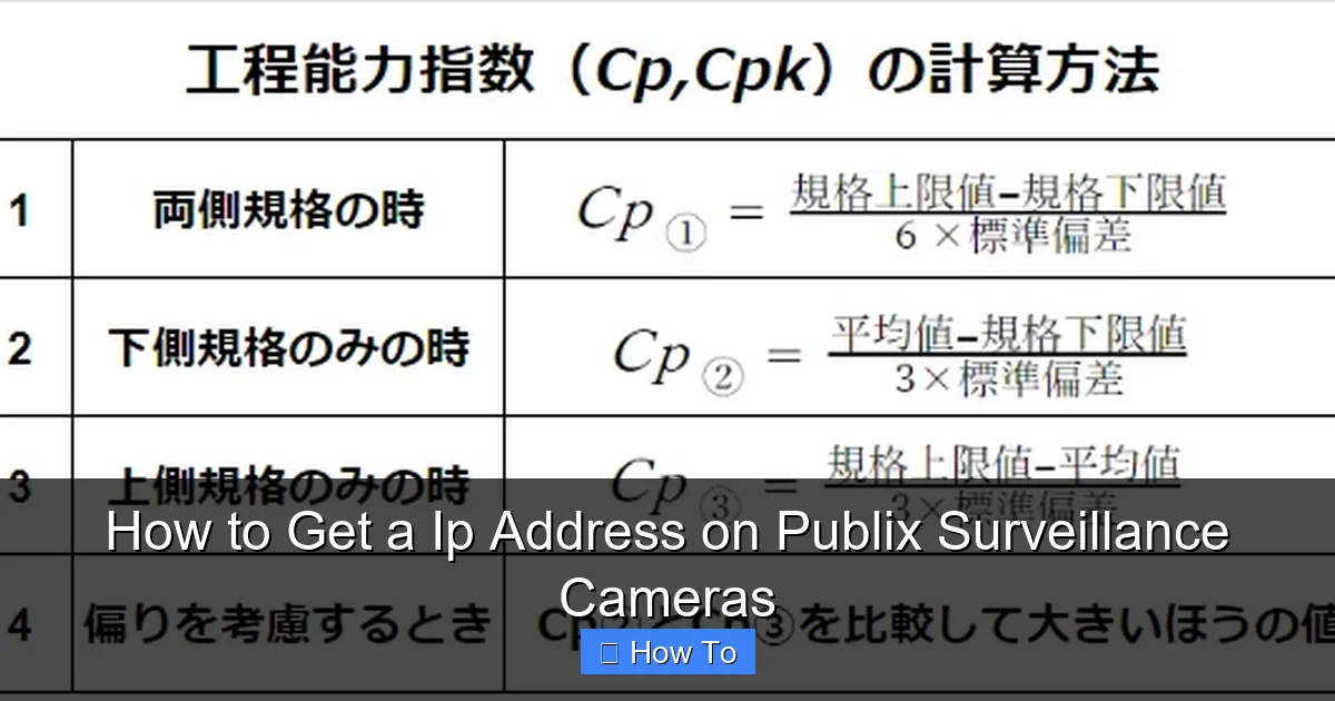 How to Get a Ip Address on Publix Surveillance Cameras