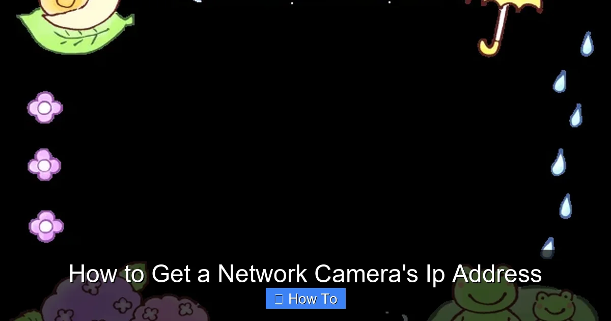 How to Get a Network Camera's Ip Address