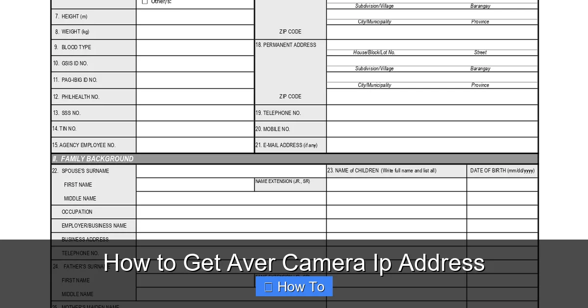 How to Get Aver Camera Ip Address