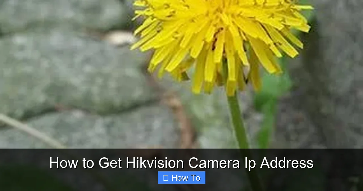 How to Get Hikvision Camera Ip Address