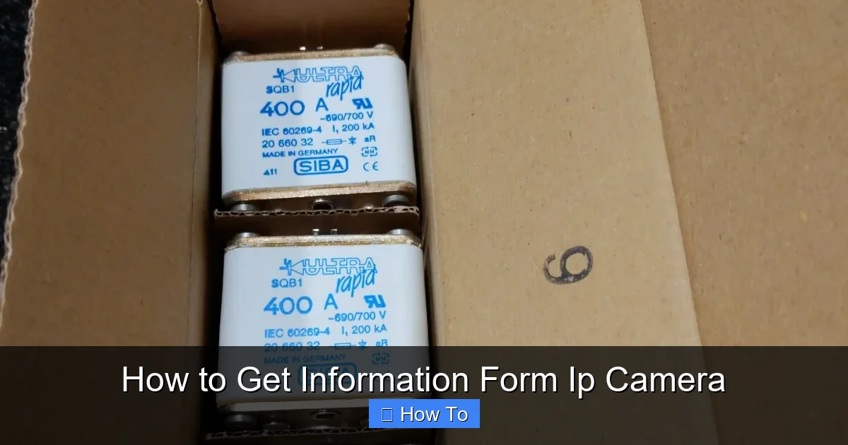 How to Get Information Form Ip Camera