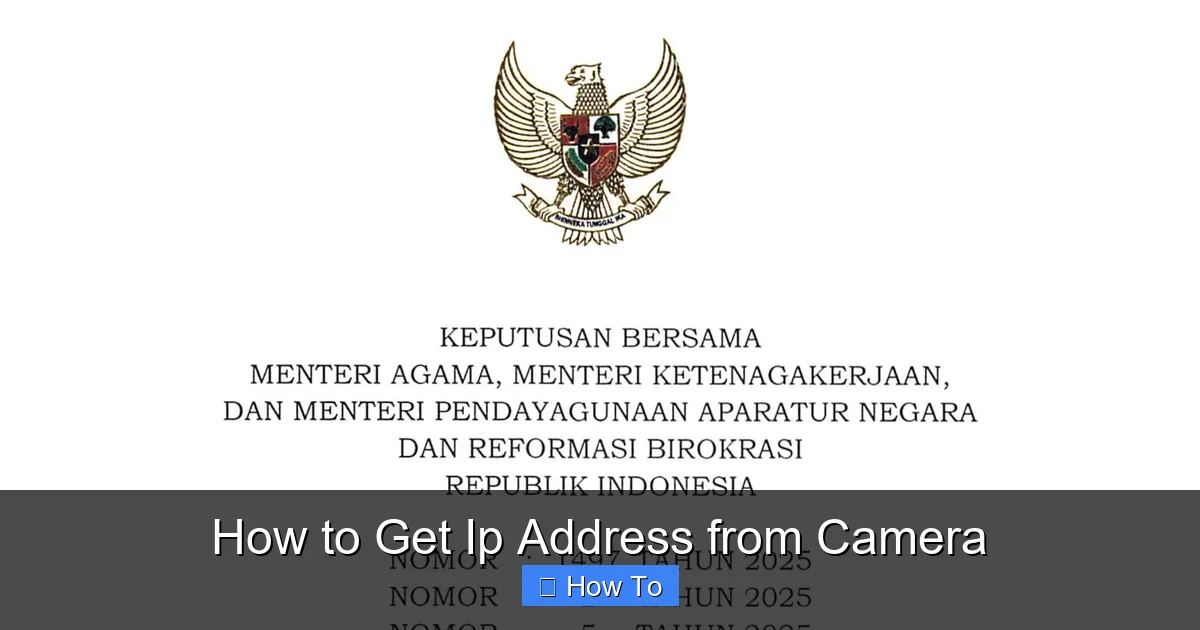 How to Get Ip Address from Camera