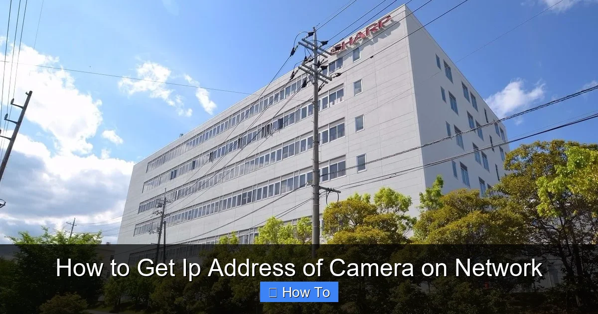 How to Get Ip Address of Camera on Network