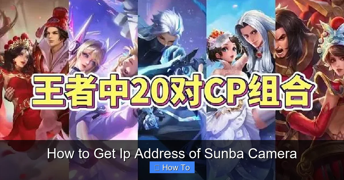 How to Get Ip Address of Sunba Camera