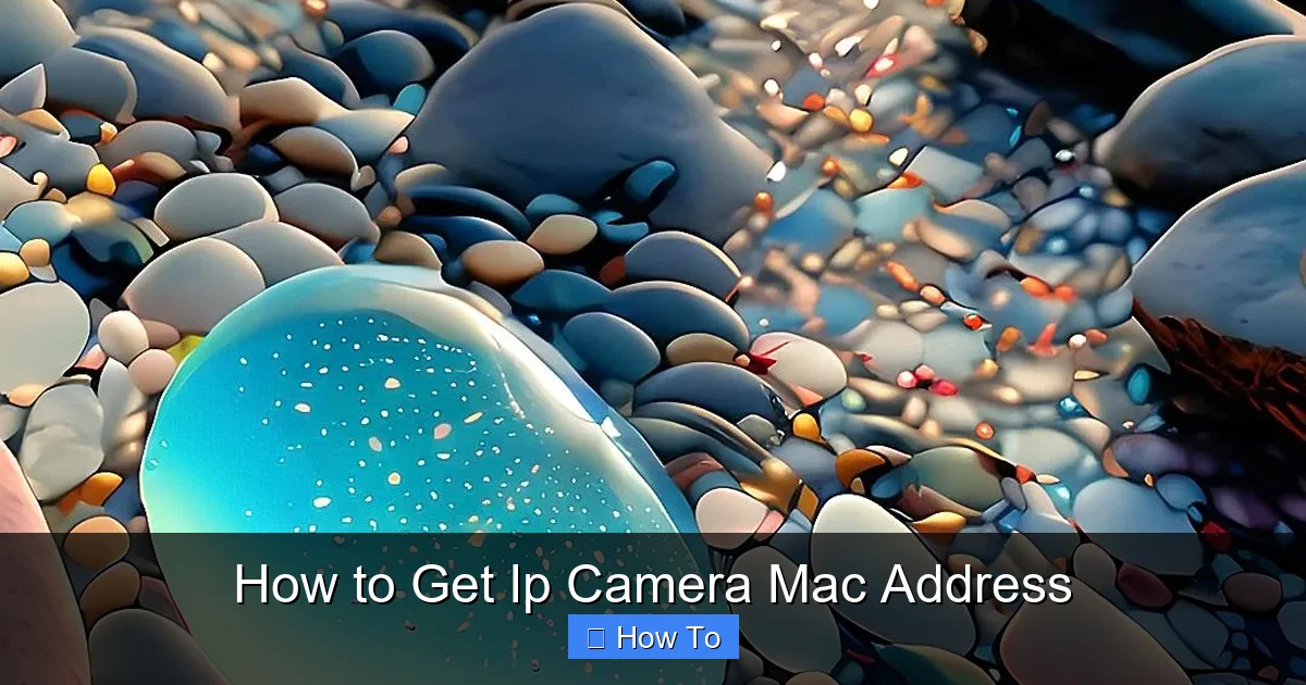 How to Get Ip Camera Mac Address