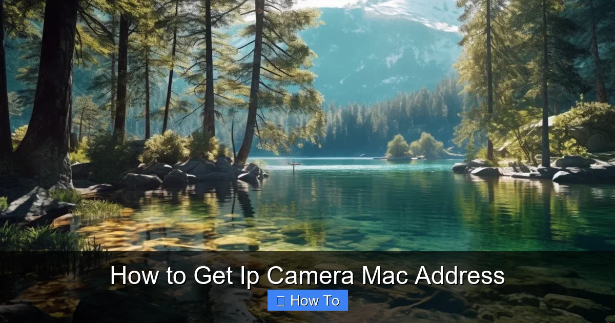 How to Get Ip Camera Mac Address