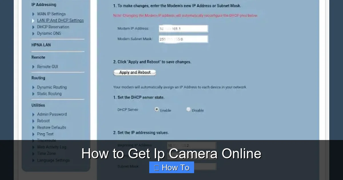 How to Get Ip Camera Online