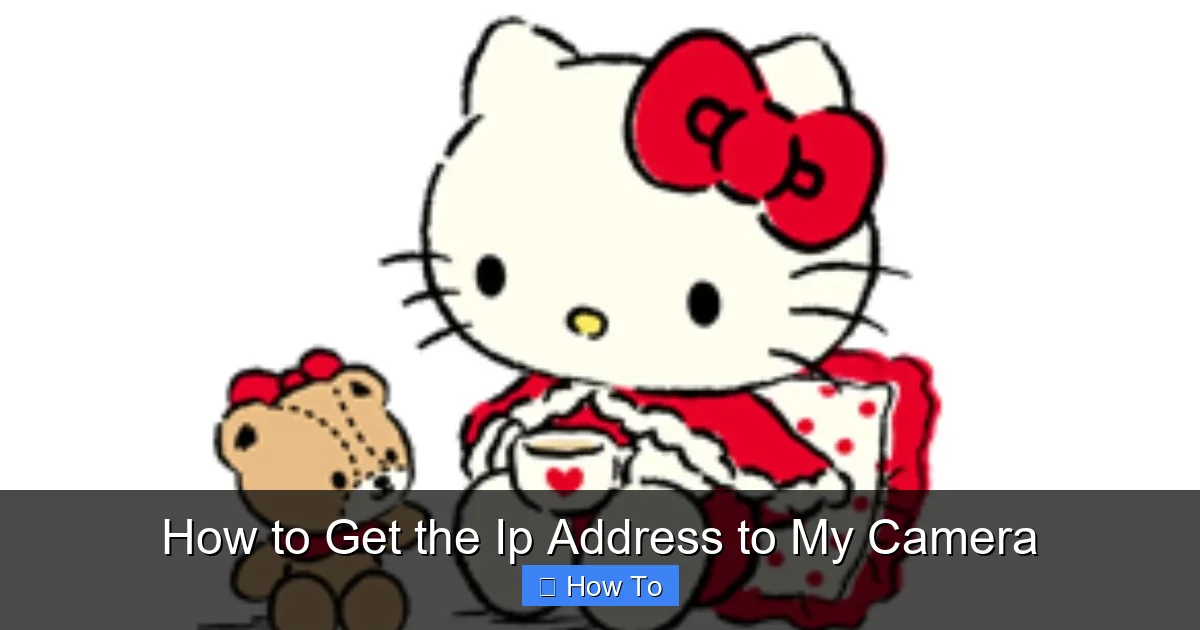 How to Get the Ip Address to My Camera