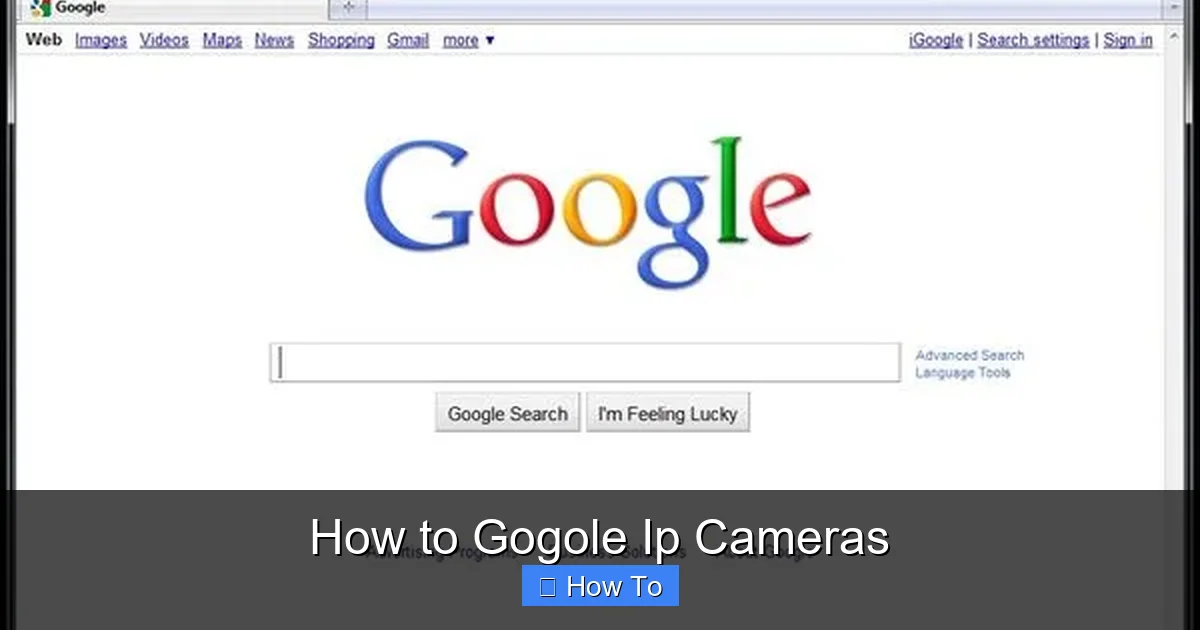 How to Gogole Ip Cameras
