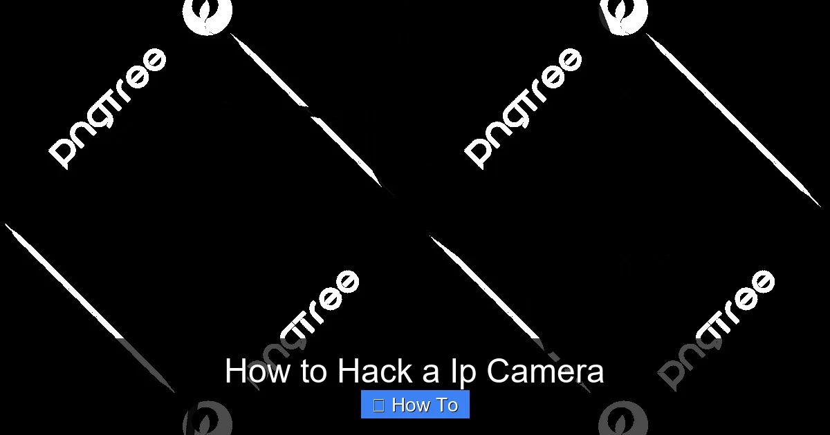 How to Hack a Ip Camera