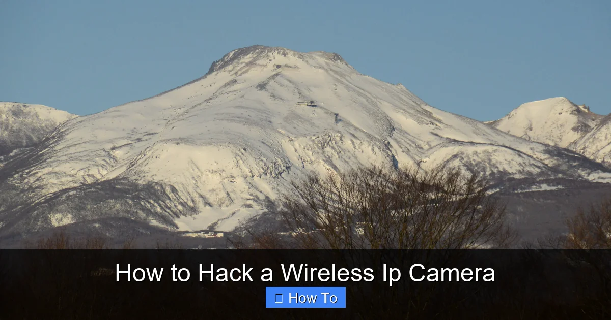 How to Hack a Wireless Ip Camera
