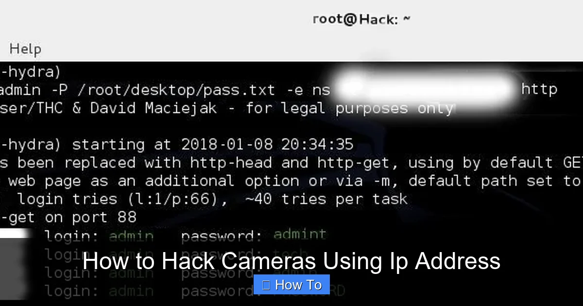 How to Hack Cameras Using Ip Address