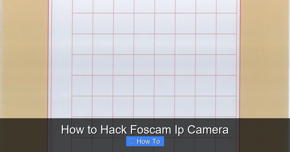 How to Hack Foscam Ip Camera