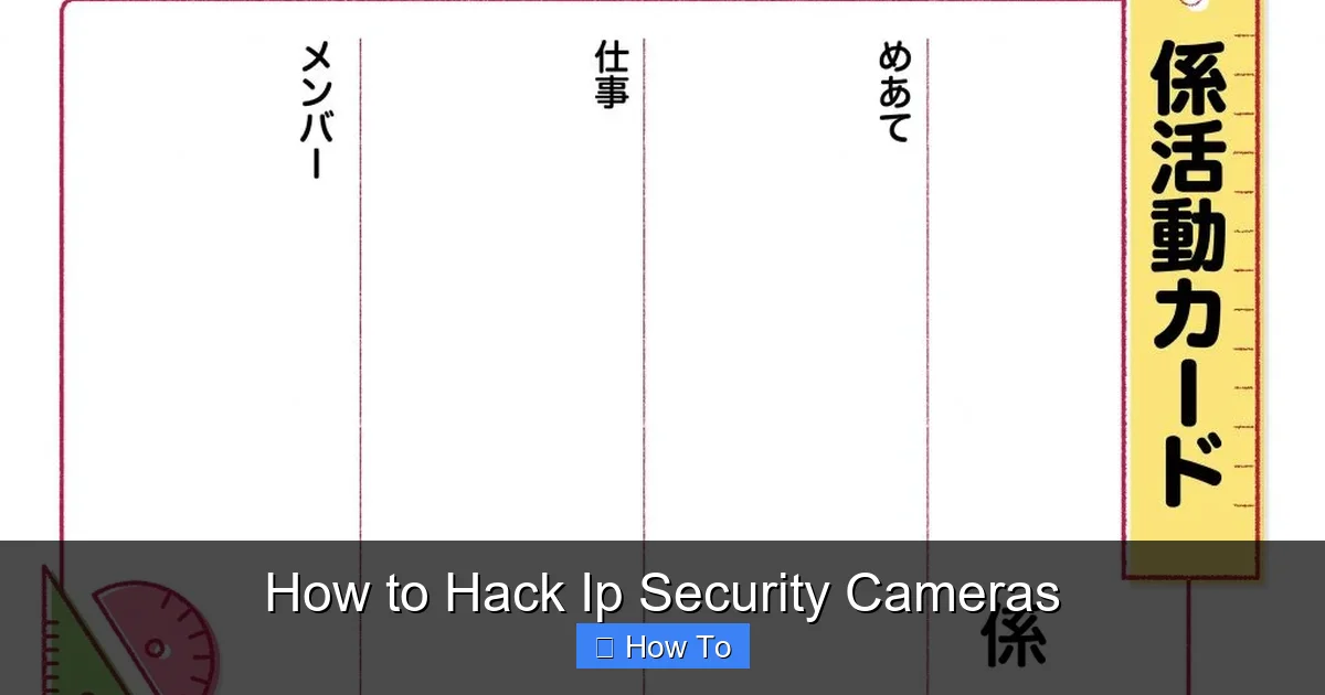 How to Hack Ip Security Cameras