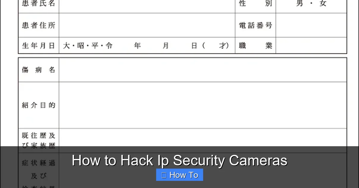 How to Hack Ip Security Cameras