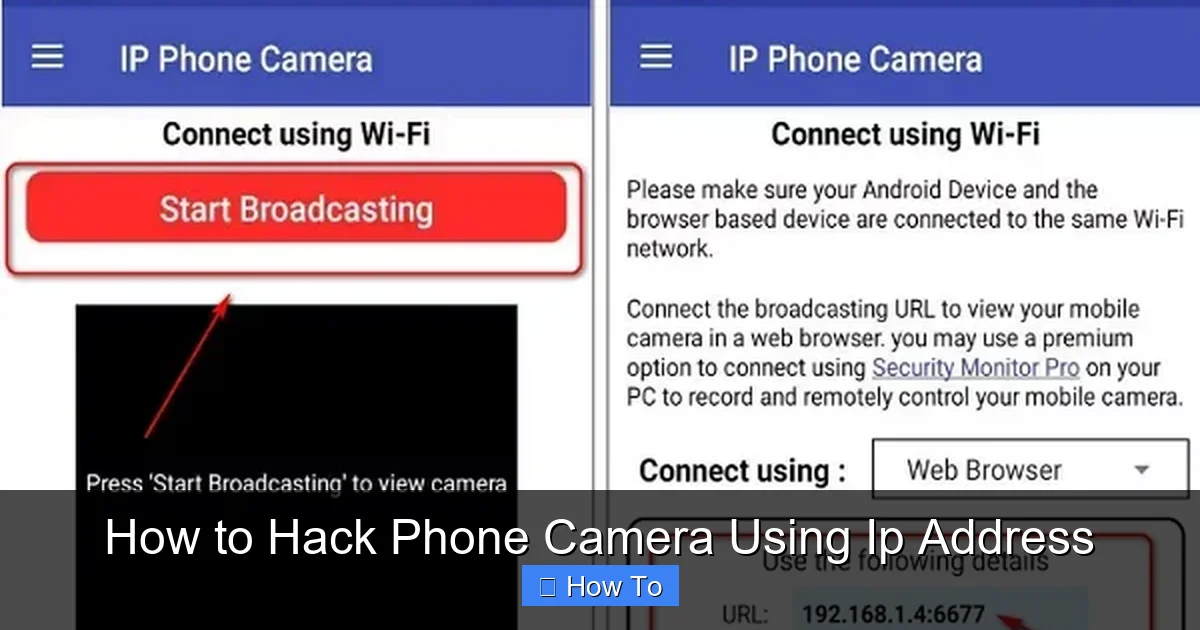 How to Hack Phone Camera Using Ip Address