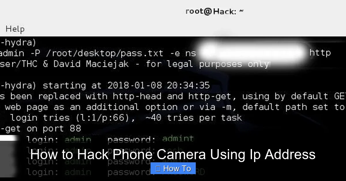 How to Hack Phone Camera Using Ip Address