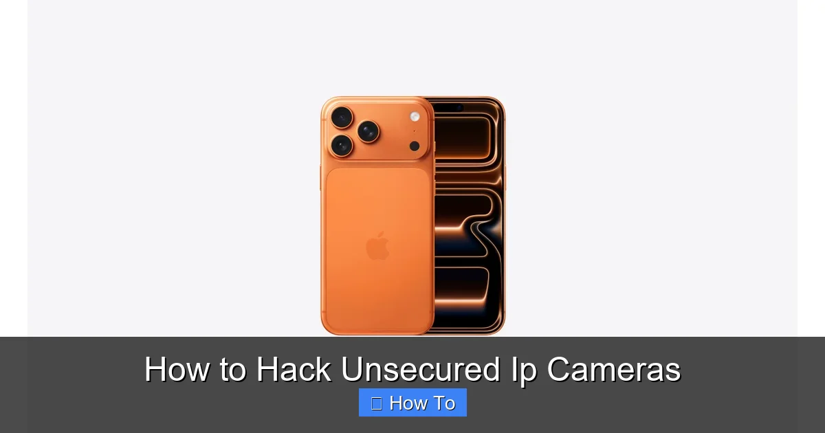 How to Hack Unsecured Ip Cameras