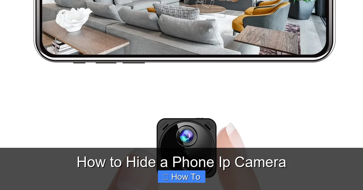 How to Hide a Phone Ip Camera