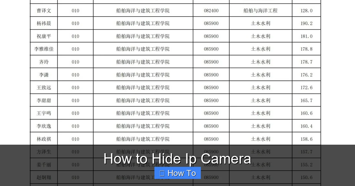 How to Hide Ip Camera