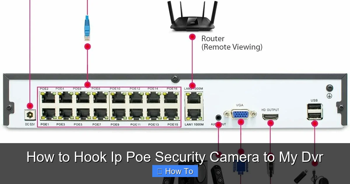 How to Hook Ip Poe Security Camera to My Dvr