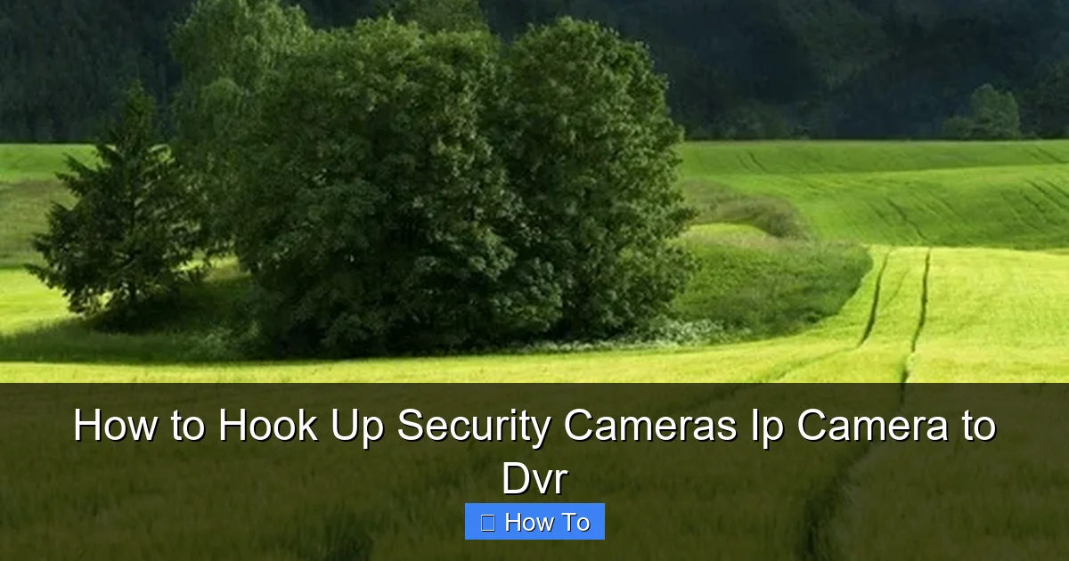 How to Hook Up Security Cameras Ip Camera to Dvr