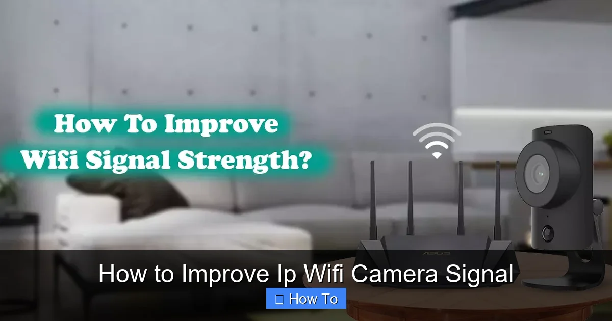 How to Improve Ip Wifi Camera Signal