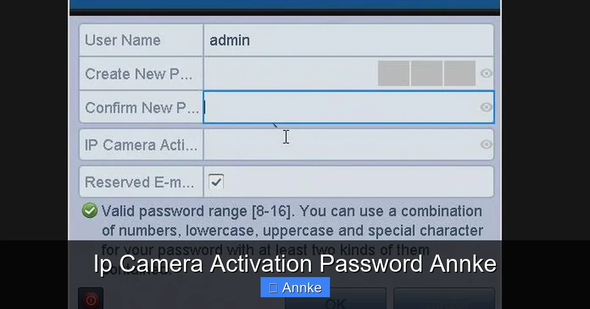 Ip Camera Activation Password Annke