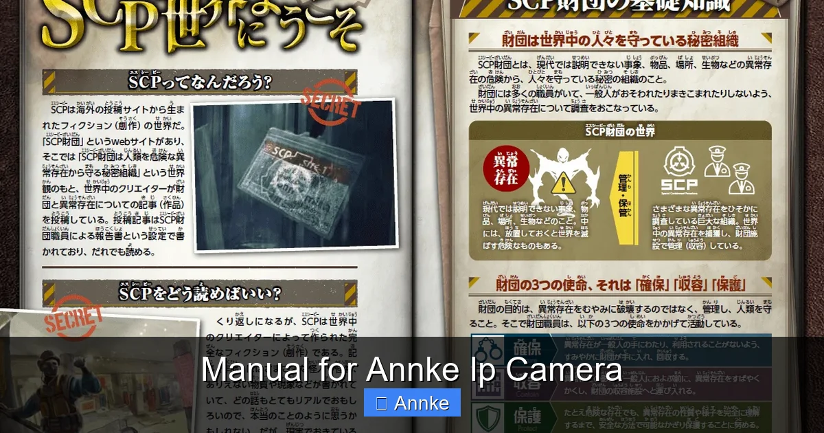 Manual for Annke Ip Camera