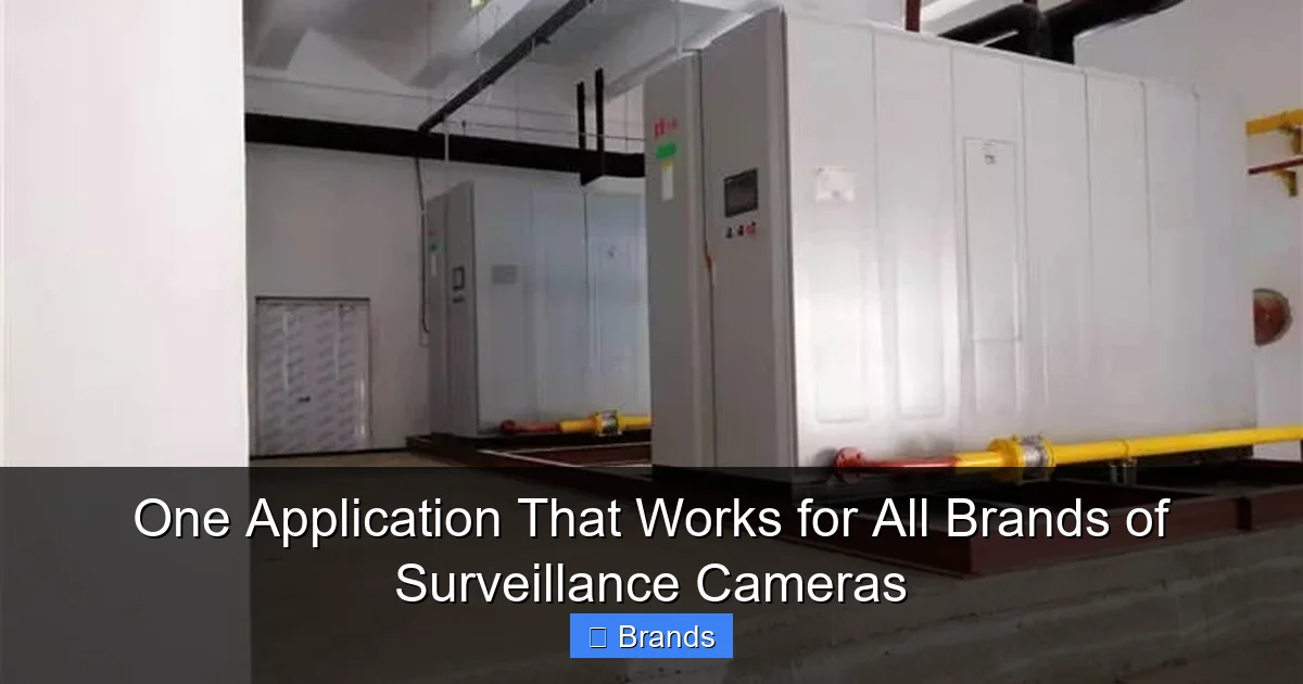 One Application That Works for All Brands of Surveillance Cameras