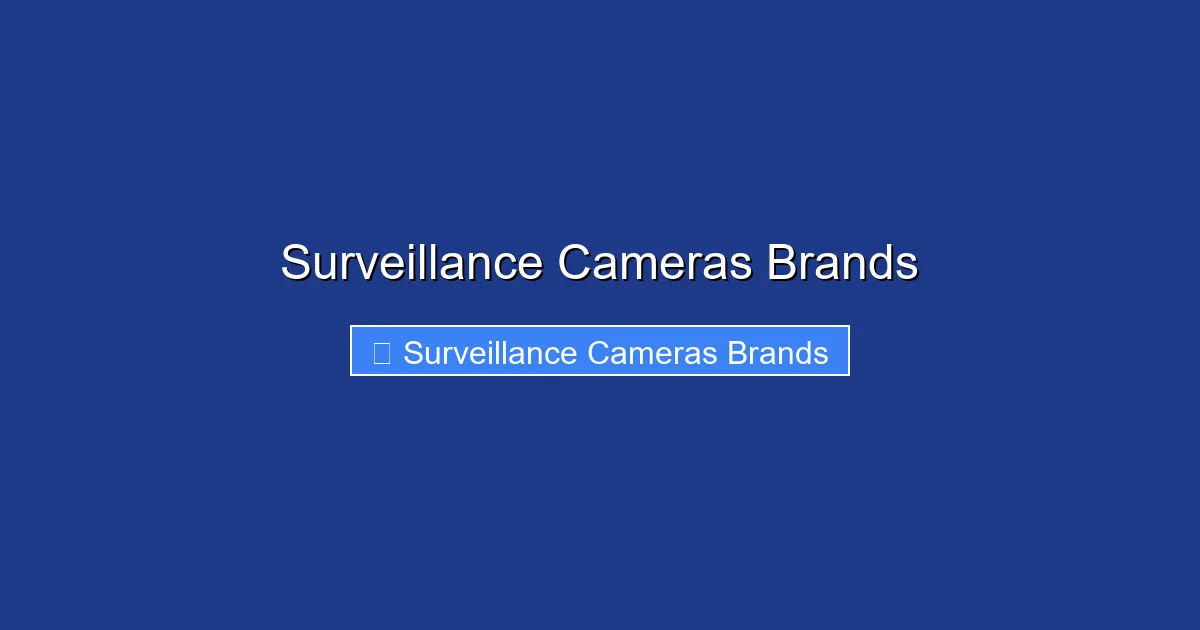 Surveillance Cameras Brands