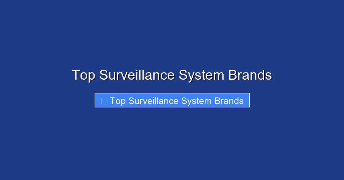 Top Surveillance System Brands