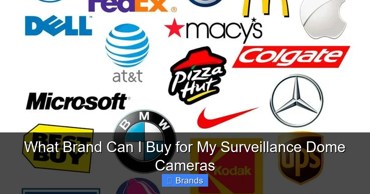 What Brand Can I Buy for My Surveillance Dome Cameras