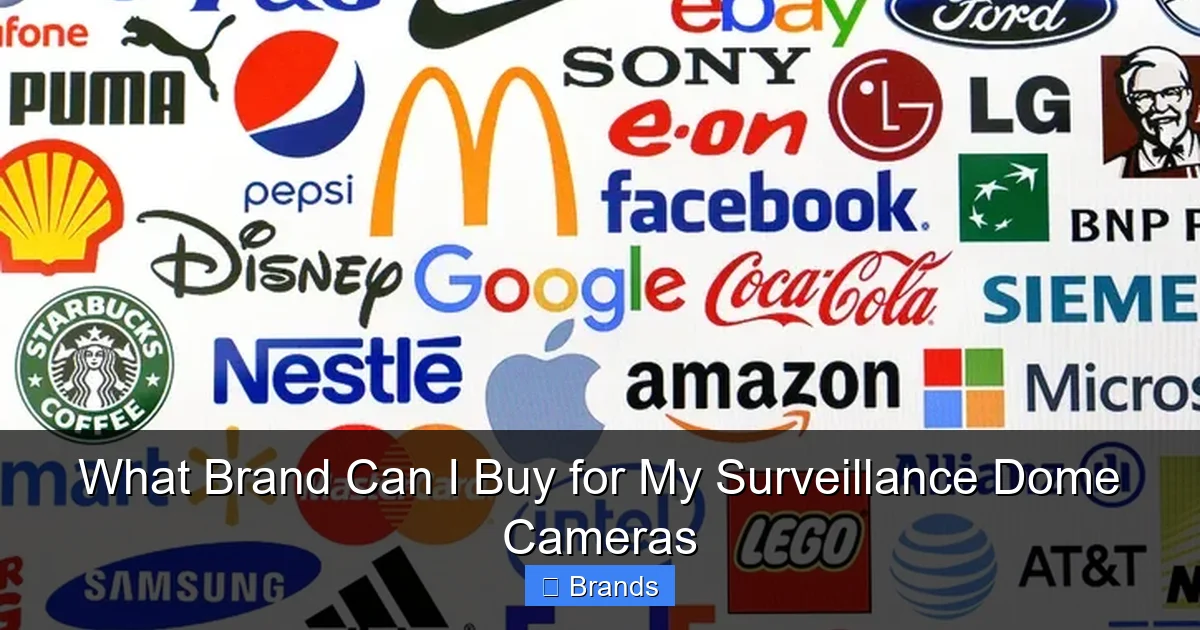 What Brand Can I Buy for My Surveillance Dome Cameras