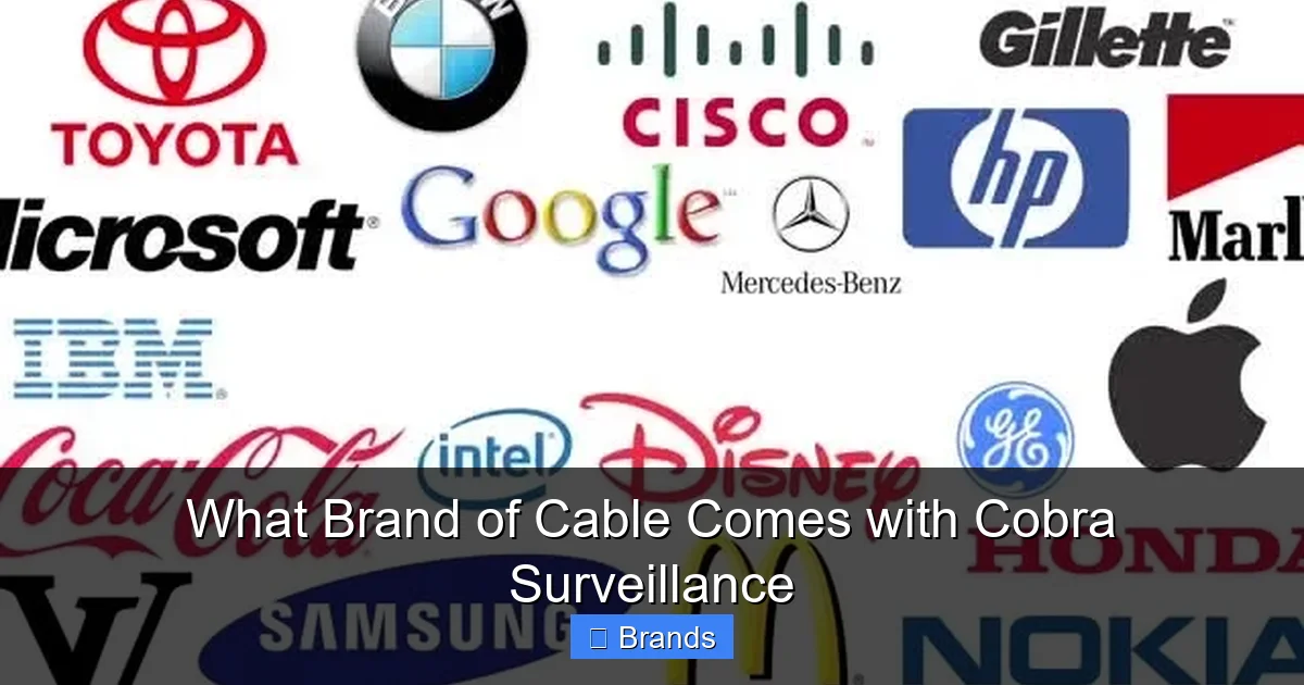 What Brand of Cable Comes with Cobra Surveillance