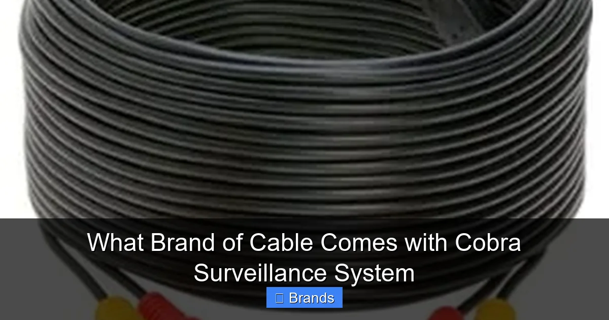 What Brand of Cable Comes with Cobra Surveillance System