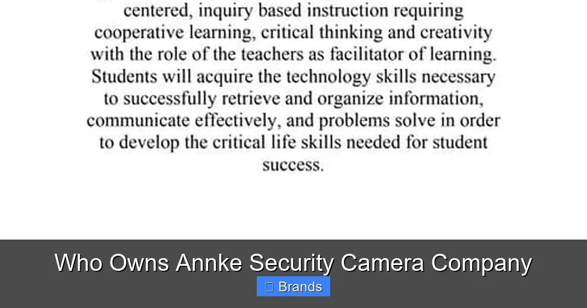 Who Owns Annke Security Camera Company