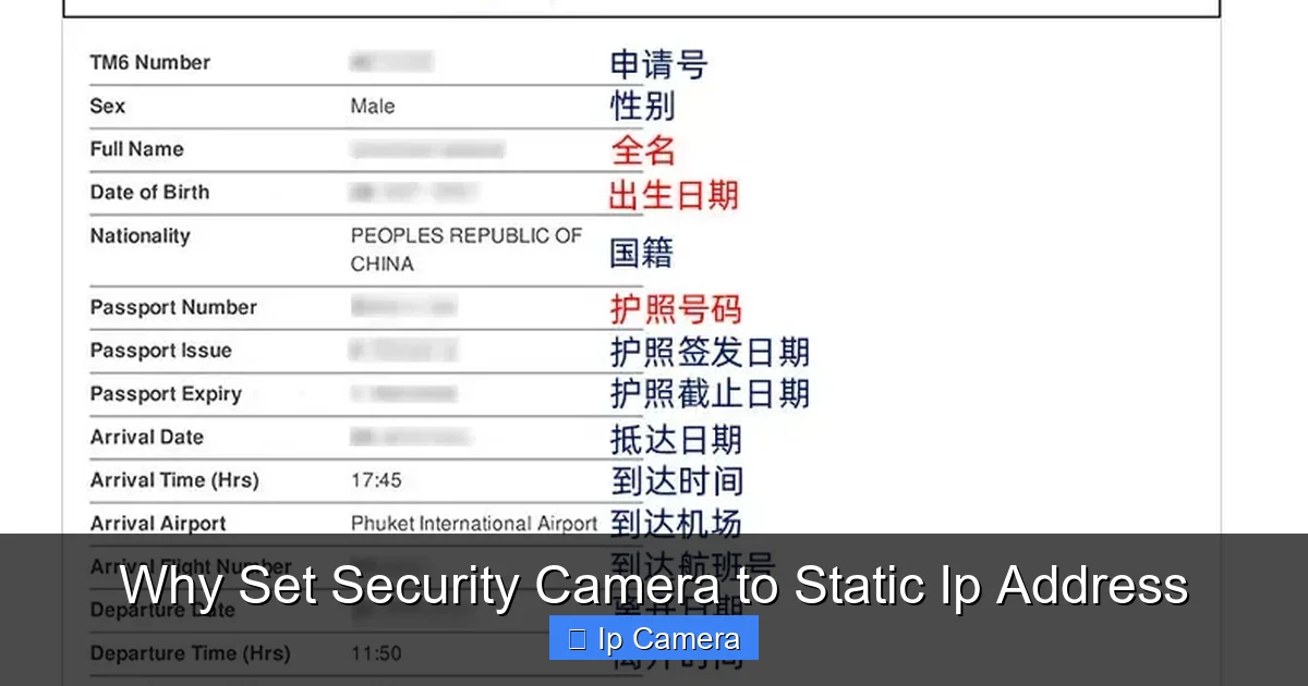 Why Set Security Camera to Static Ip Address