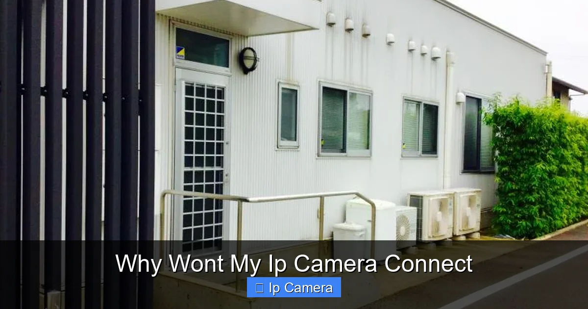 Why Wont My Ip Camera Connect