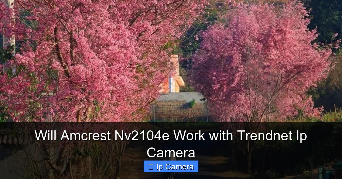 Will Amcrest Nv2104e Work with Trendnet Ip Camera